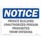 Signmission Sign, 7" H, 10" W, Rigid Plastic, Private Building Unauthorized Persons Prohibited Sign, Landscape OS-NS-P-710-L-17807 - alternate 1